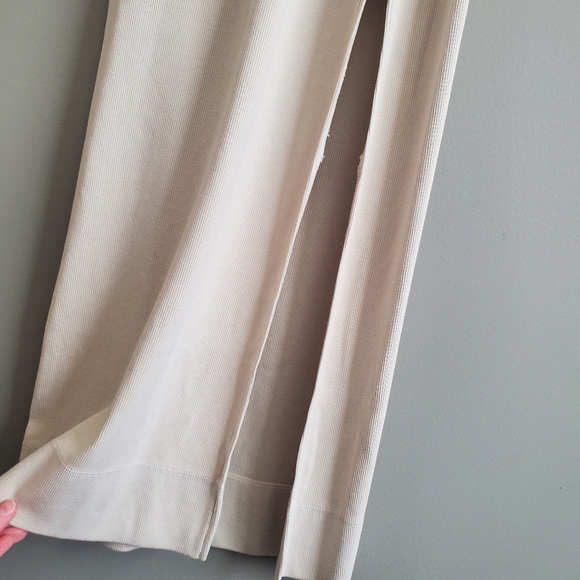 Rowan Dylan Knit Maxi Tank Dress Ribbed Slit In Bone Cream Size XS - Picture 8 of 8